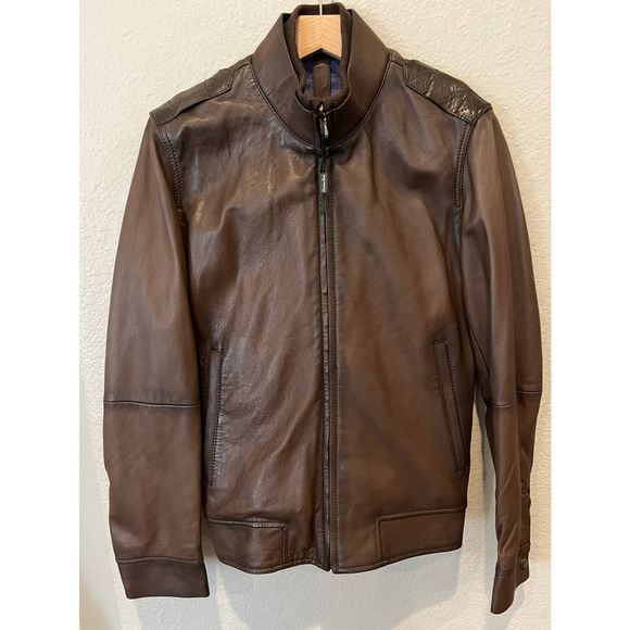 Massimo Dutti Napa Bomber Jacket with Epaulettes (US/S) - Picture 11 of 11